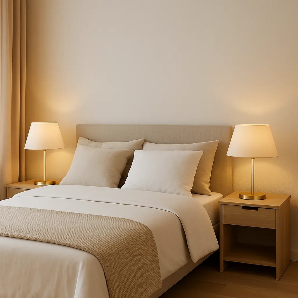 Sada 2 stolných lámp Deno II krémová