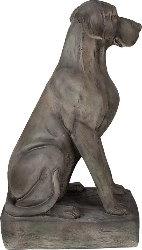Šedá dekorácia socha pes Dog Modern - 44*26*73 cm
