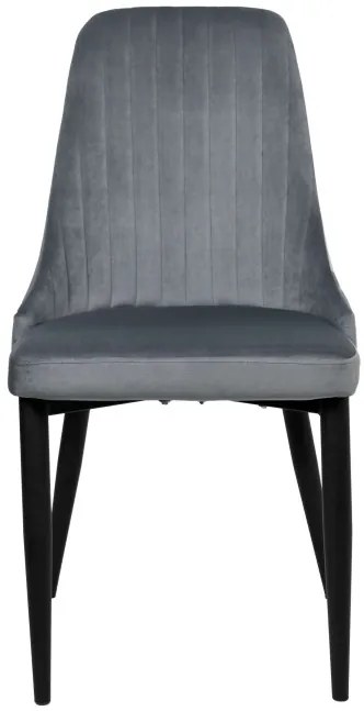 Jedálenská stolička LORIENT zamatová, grafitová
