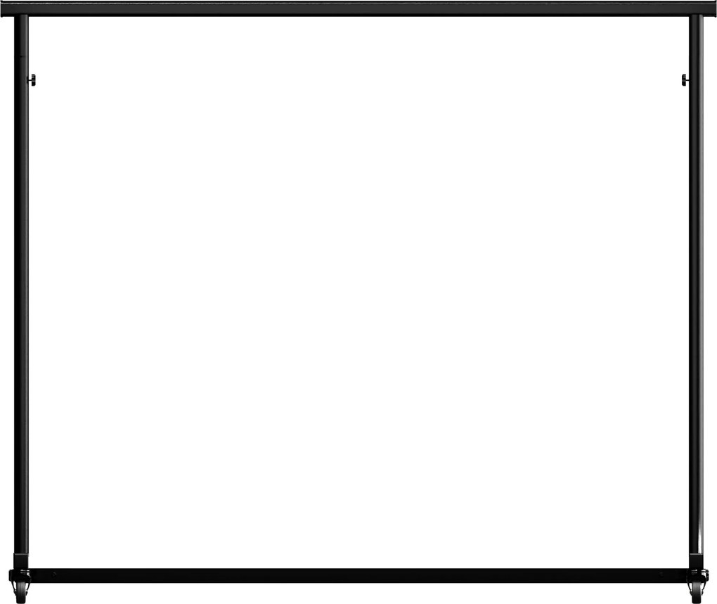 Sklápací vešiak s kolieskami Soran 150x50x188 - čierna