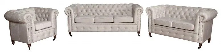 SEDACIA ZOSTAVA VICTOR 3 + 2 + 1 ZAMAT CHESTERFIELD