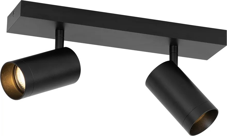Inteligentný stropný reflektor čierny nastaviteľný 2-svetelný vrátane 2 Wifi GU10 50mm - Jeana Luxe
