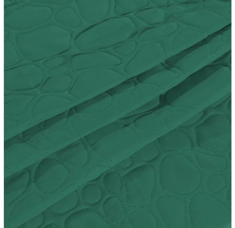 Zelený prehoz na posteľ so vzorom STONE Rozmer: 200 x 220 cm