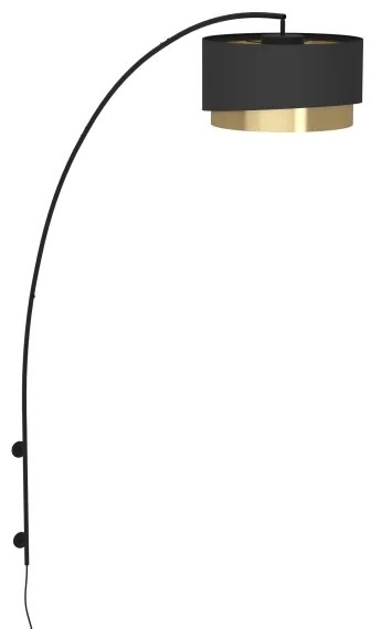 Eglo 390406 - Nástenné svietidlo MANDERLINE 1xE27/40W/230V čierna/zlatá