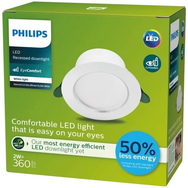 Philips - LED Podhľadové svietidlo DIAMOND LED/2W/230V 3000K