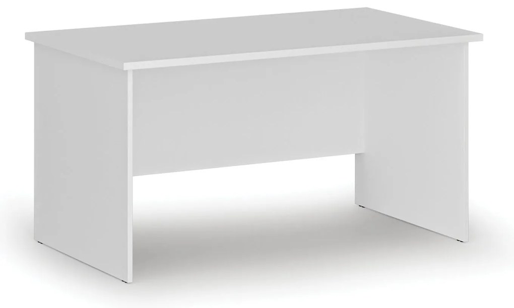 Kancelársky písací stôl PRIMO WHITE, 140x80 cm, biela