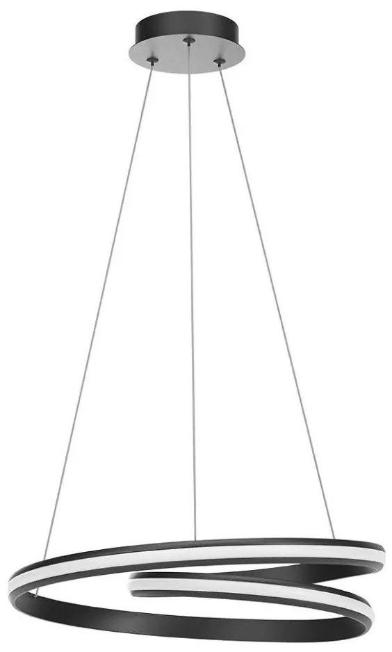 Redo 01-4362 - LED stmievateľný závesný luster na lanku TORSION LED/40W/230V čierny
