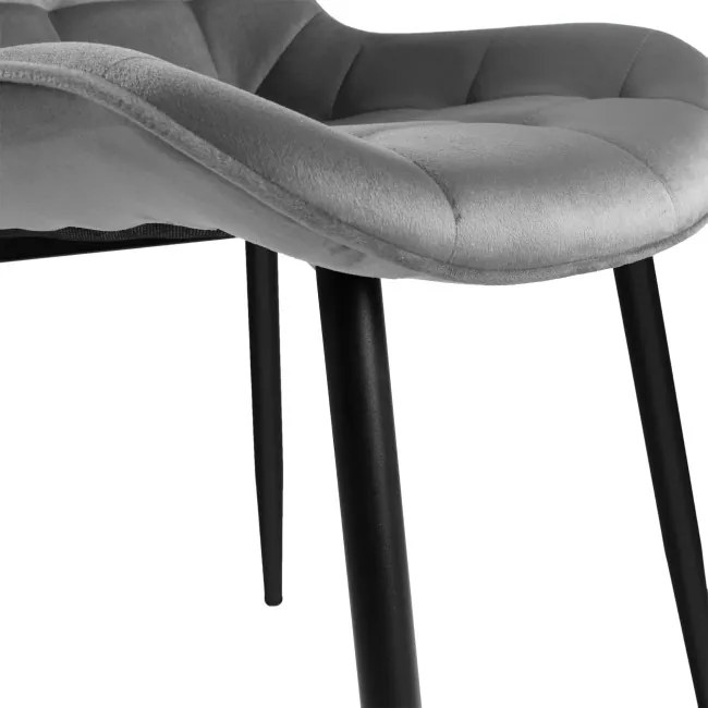 Jedálenská stolička NORMAN zamatová, grafitová