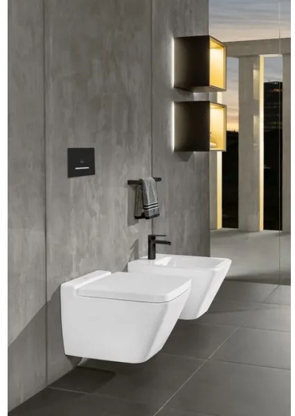 Villeroy & Boch 922169AN -Splachovacie tlačidlo VICONNECT matná čierna/matný chróm