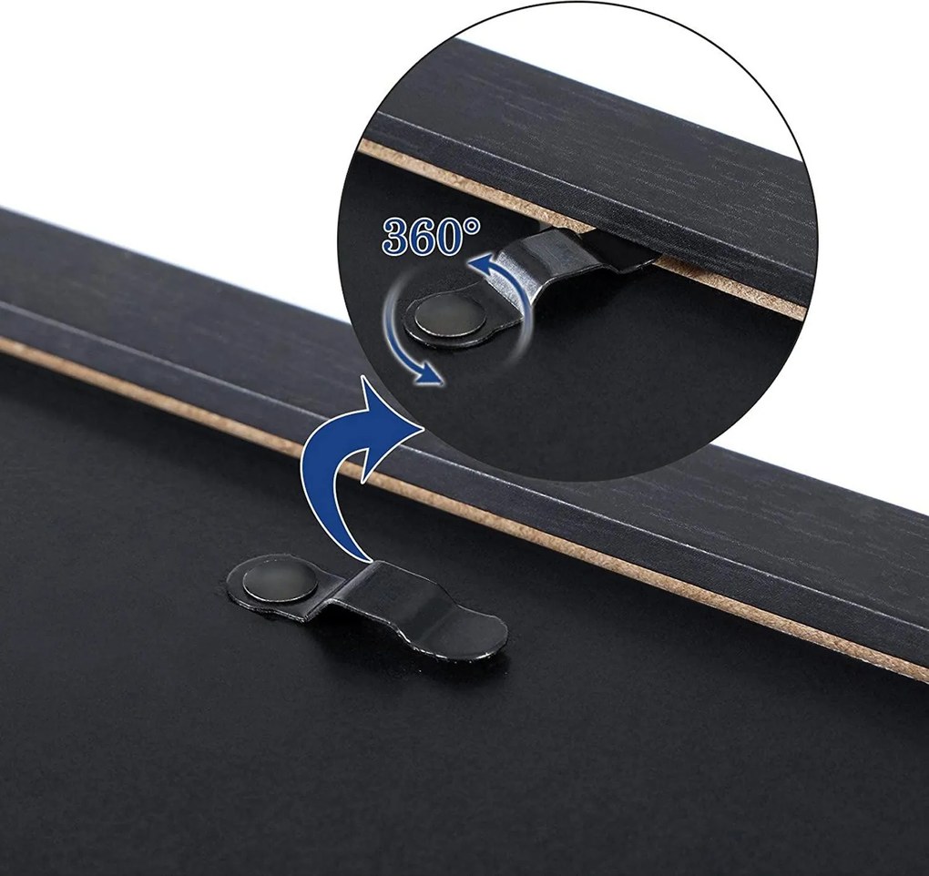 Rámy na obrazy, sada 10 rámov, čierne