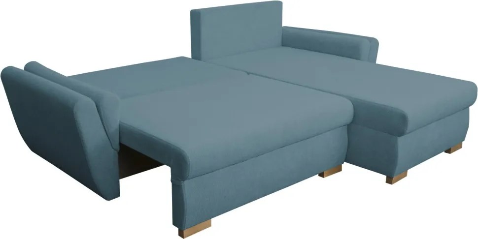 Rohová sedačka Helvetius, modrá látka