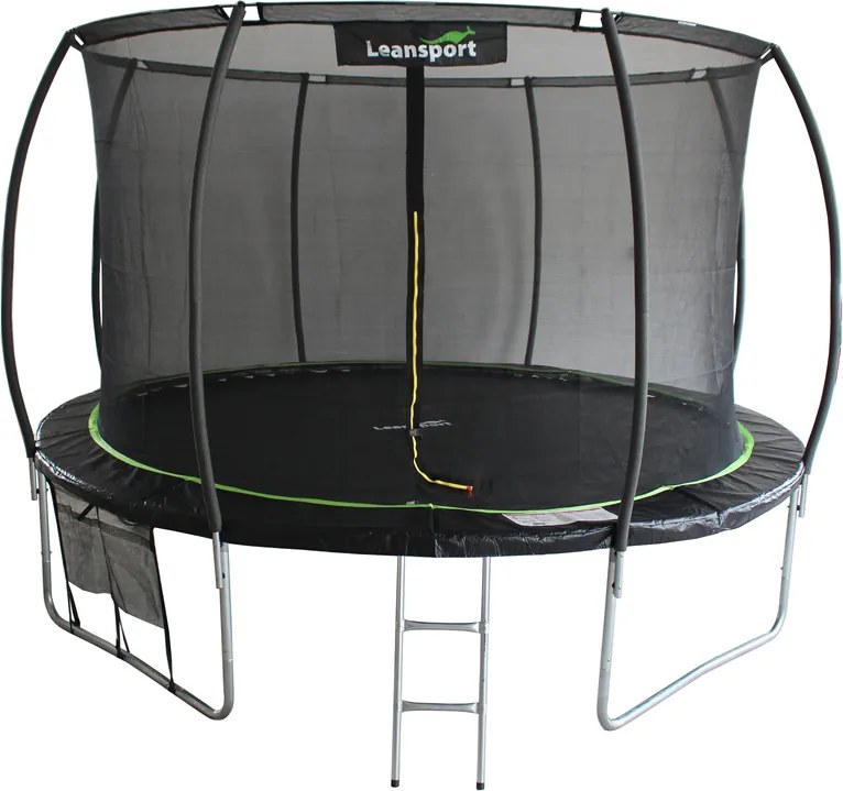 Trampolína LEAN Sport Max 14 stôp čierna a zelená