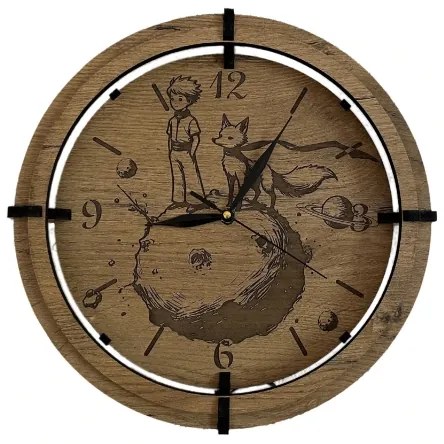 Li-Go 23712/DUB/BAT2 - LED stmievateľné hodiny so senzorom, LED/1xAA, priemer 32 cm, dub