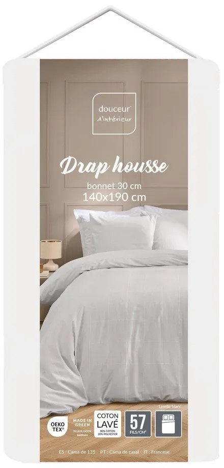 Biela plachta 140x190 cm Linella – douceur d'intérieur