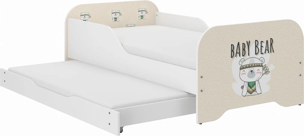 Wooden Toys Detská posteľ MIKI 160x80 BABY BEAR s funkciou spania (1)