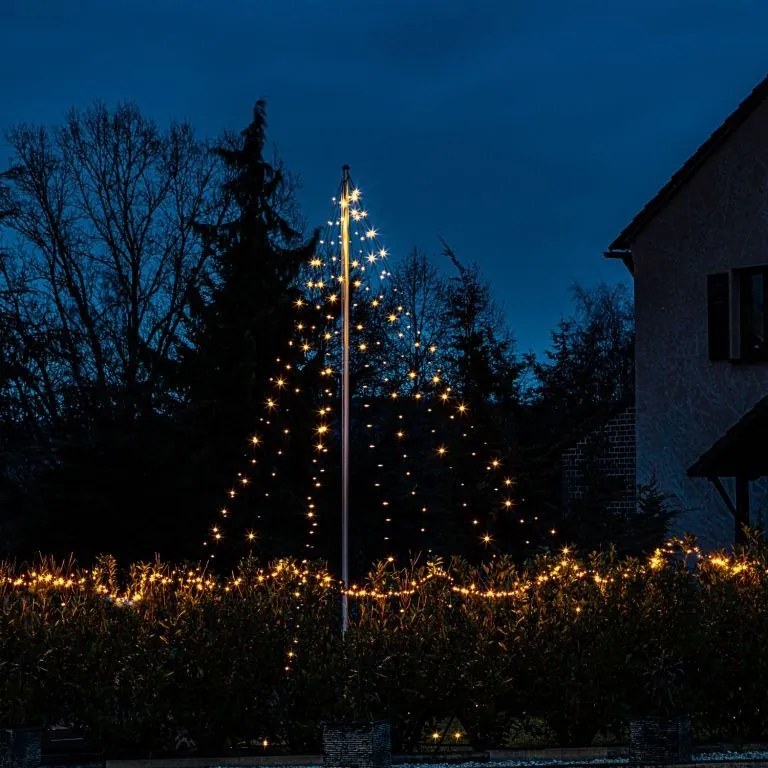 VOLTRONIC Svetelná reťaz v tvare kužeľa 192 LED teplá biela