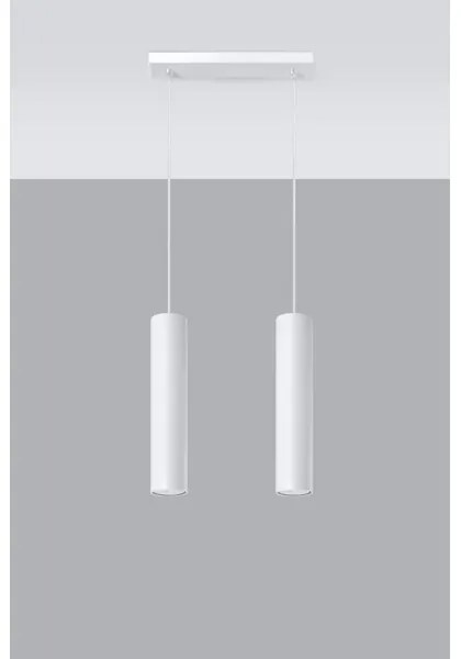 Sollux SL.0324 - Luster na lanku LAGOS 2 2xGU10/10W/230V biela