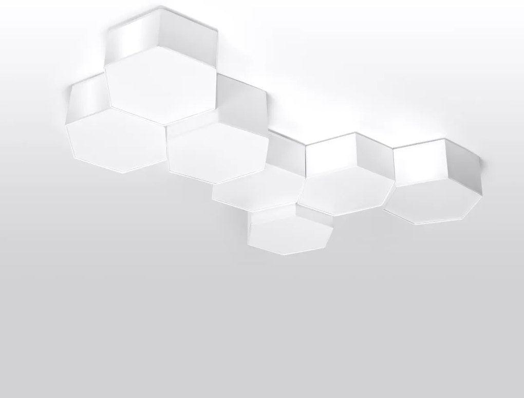 Stropné svietidlo Sunde 2, 1x biele plastové tienidlo, (biely plast)