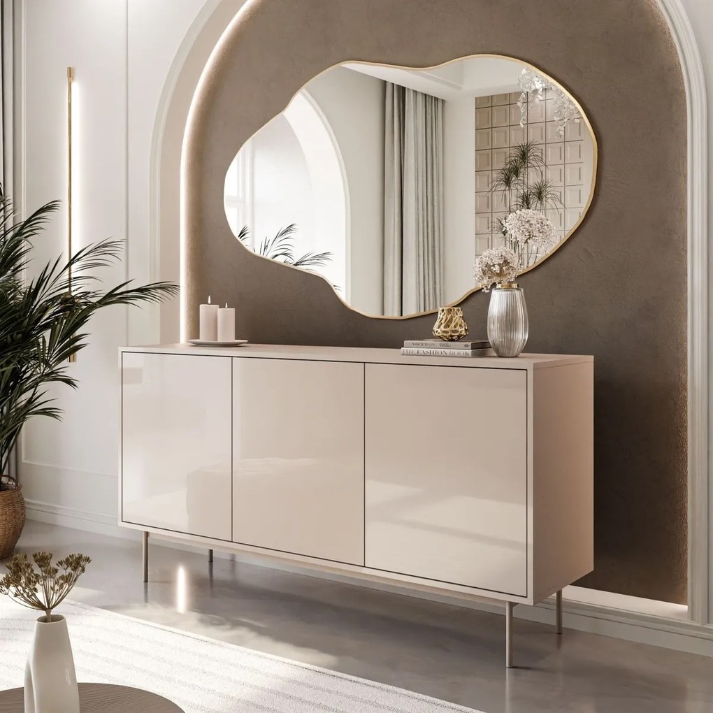 KOMODA ALWIN NA PODSTAVCI KAŠMÍR VYSOKÝ LESK 154 cm