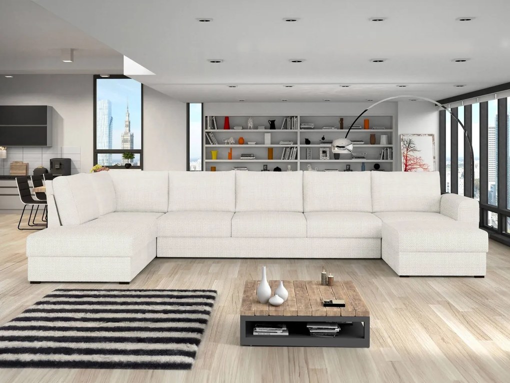Sedacia súprava Szafran Large, Dostupné poťahy: ekokoža Soft 017 + Lux 06, Strana: Pravá - U