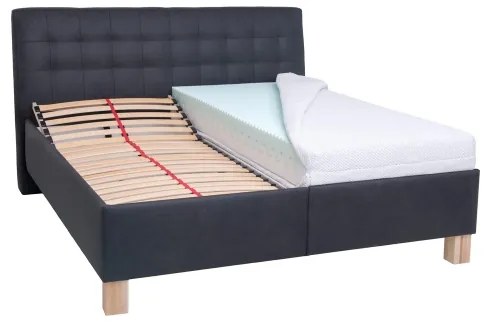 Čalúnená posteľ s úložným priestorom bez matraca VIOLET 180x200 cm antracit