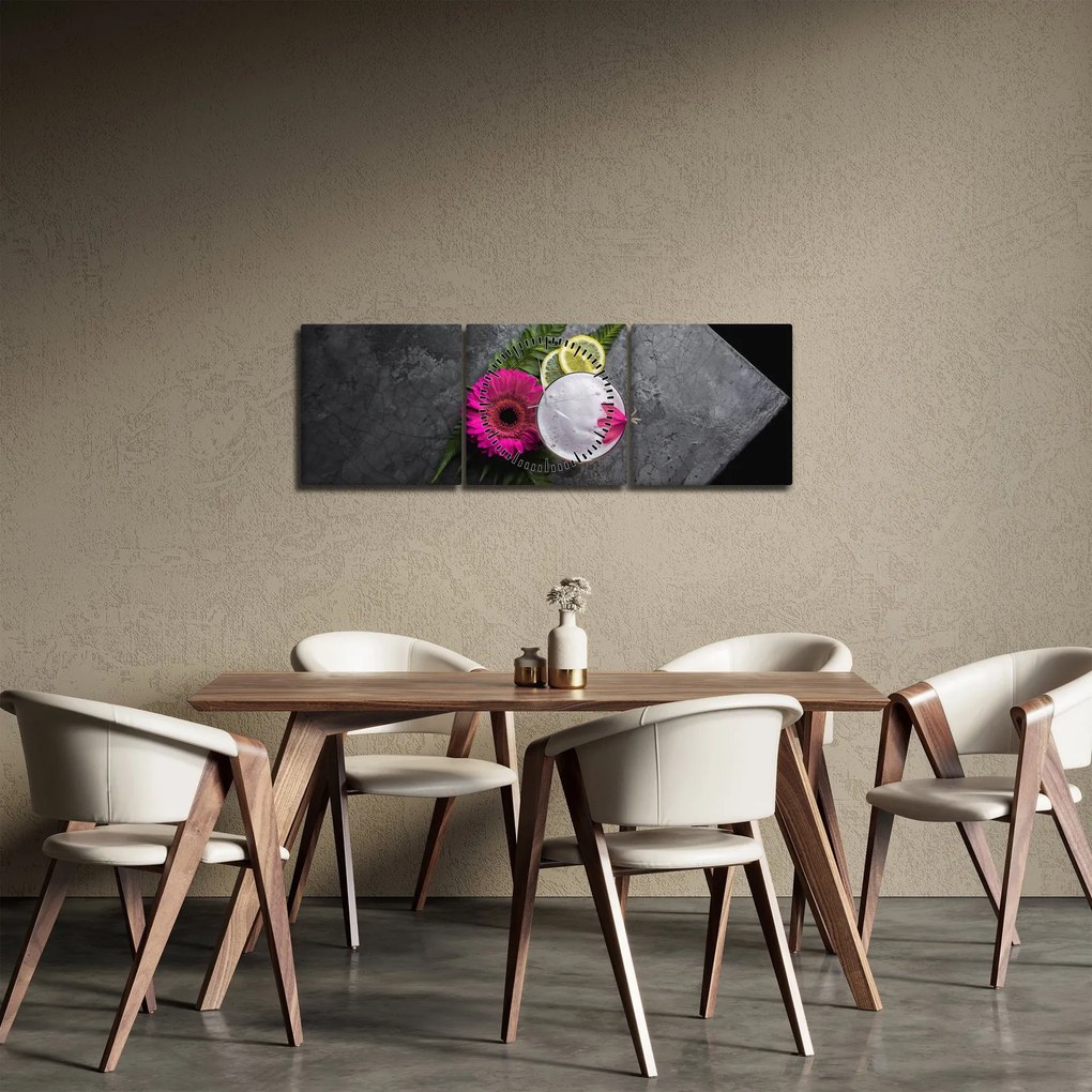 Obraz - Noci v Bangkoku (s hodinami) (90x30 cm)