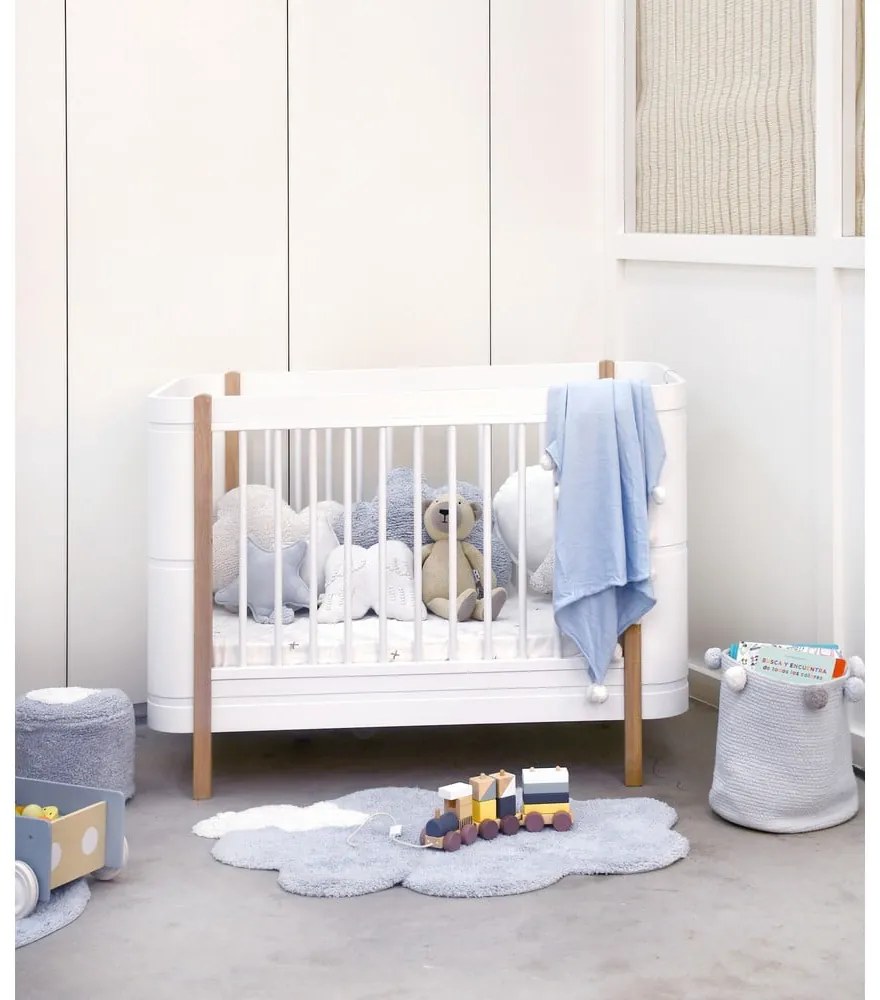 Svetlomodrý prateľný ručne tkaný bavlnený detský koberec 70x100 cm Mini Dream – Lorena Canals