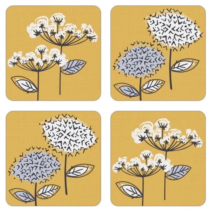 Sada 4 podložiek pod poháre Cooksmart ® Retro