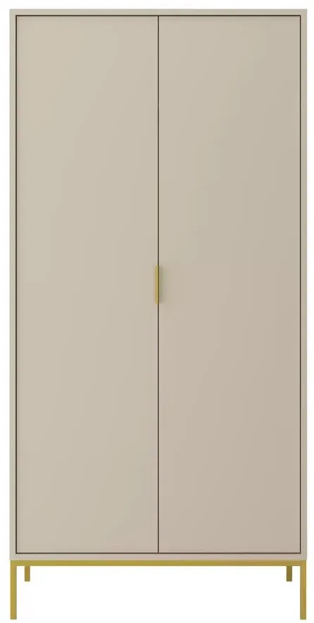 Šatníková skriňa Austin 100 cm kašmír/zlatá