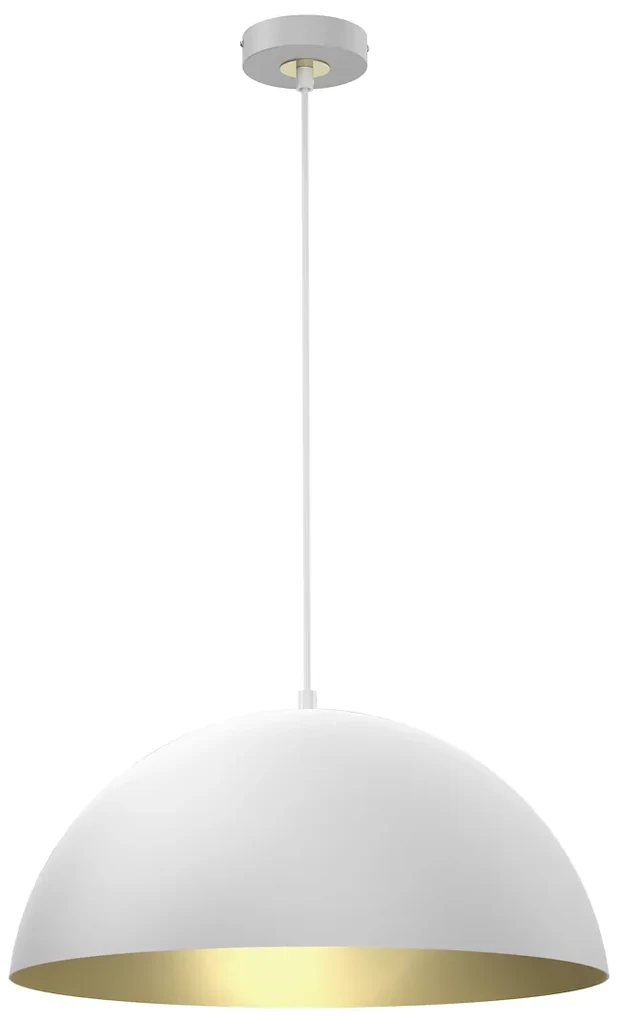 Závesné svietidlo Beta, 1x zlaté/biele kovové tienidlo, (fi 35cm), w/g