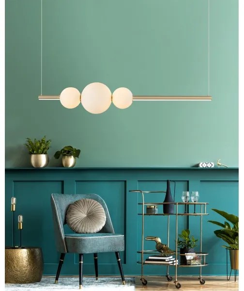 Azzardo AZ4427 - LED Stmievateľný luster na lanku SANDRA LED/48W/230V zlatá