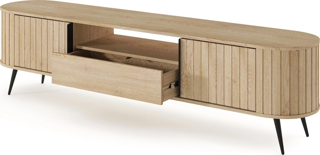TV stolík Luvio 196 cm so zásuvkou - dub cremona