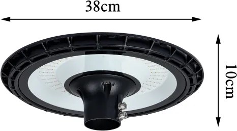 Brilagi-LED Vonkajšia pouličná lampa s 4 m stĺpom URBANSPARK LED/120W/230V čierna IP65