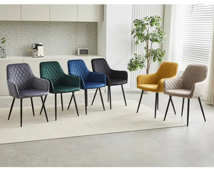 Autronic BONTEC Jedálenská stolička, čierna, zamatová látka, DCH-215 BK4 Farba: Šedá