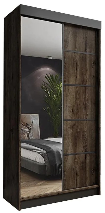 Skriňa Amo 100 jaseň tmavý