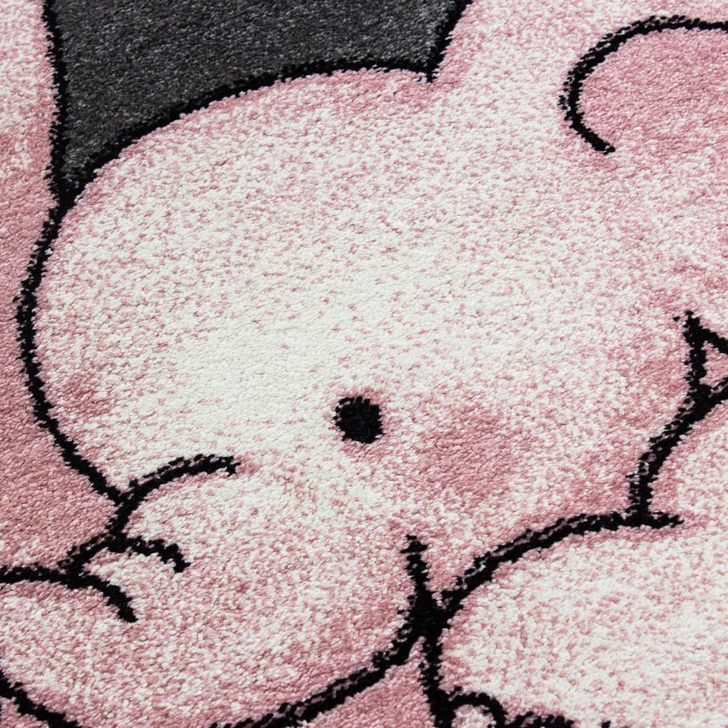 Ayyildiz koberce Kusový koberec Kids 560 pink kruh - 120x120 (priemer) kruh cm