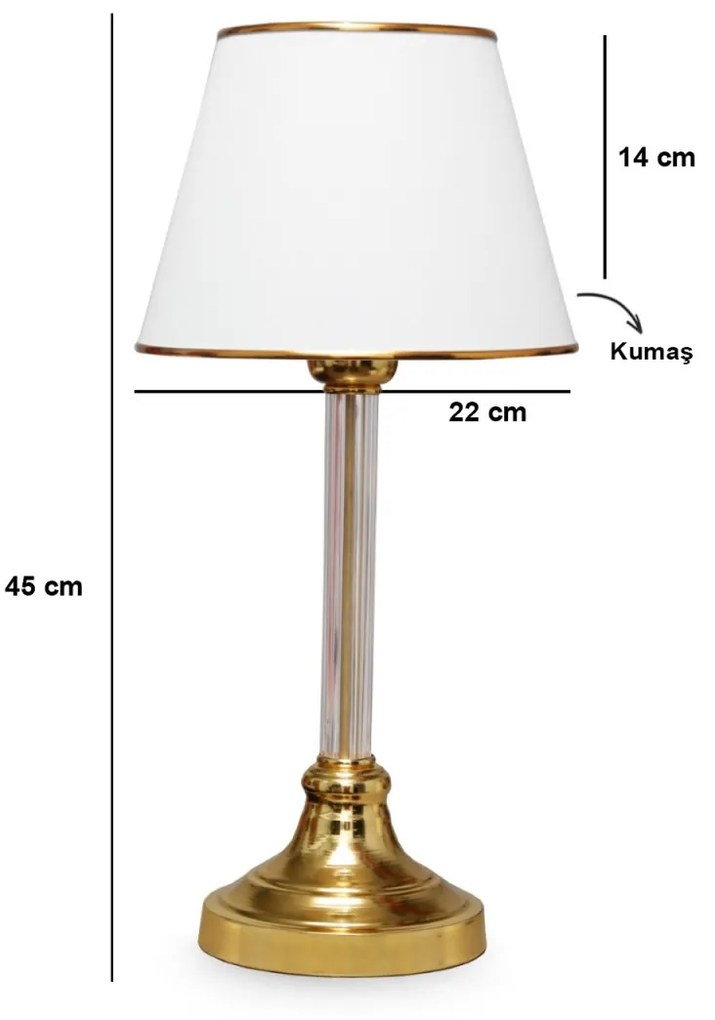 Stolná lampa Deni biela