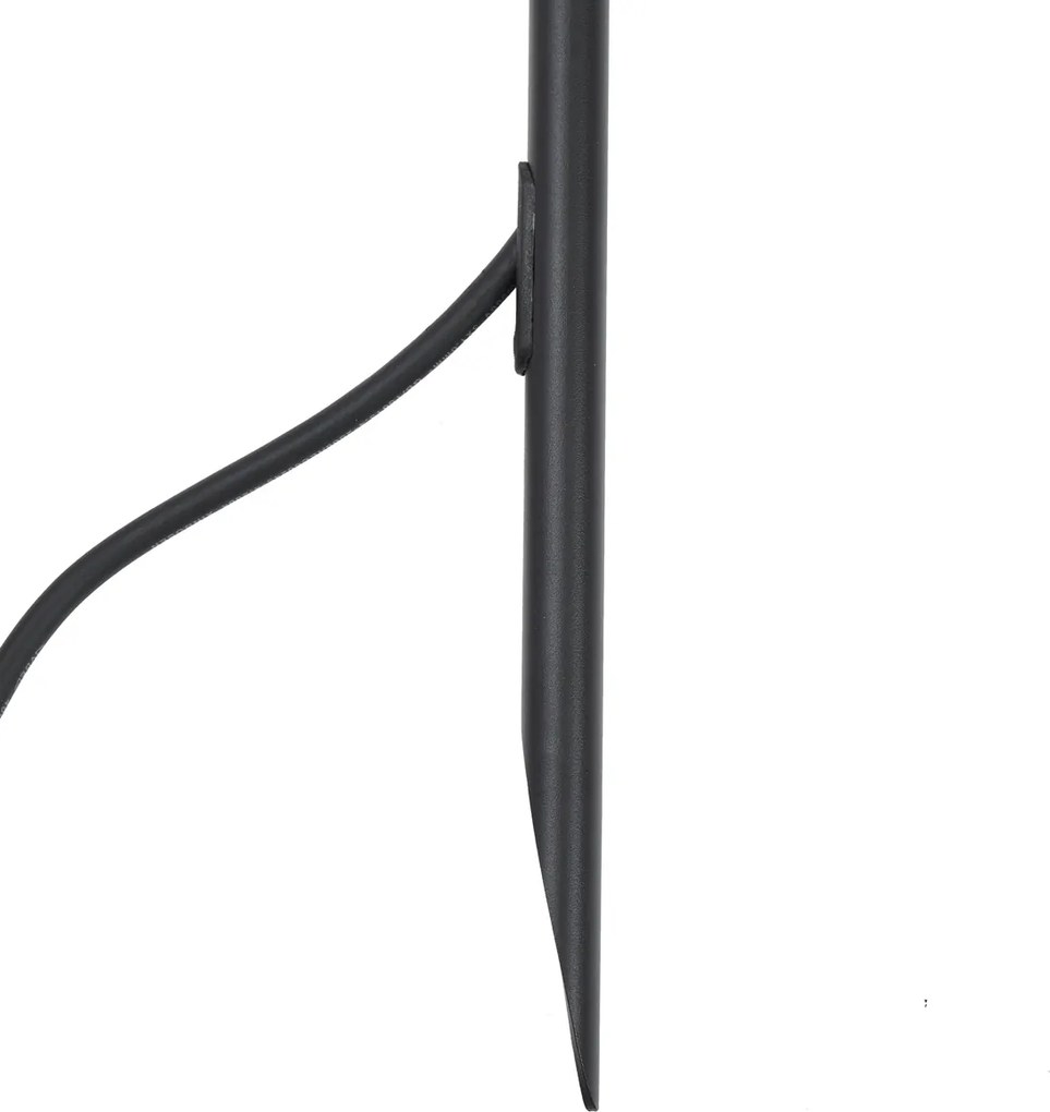 Zemný reflektor čierny 80 cm vrátane nastaviteľnej LED IP65 s káblom a zástrčkou - Carl