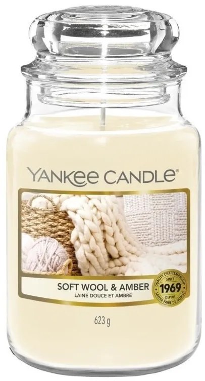 Yankee Candle Sviečka Yankee Candle 623 g - Soft Wool & Amber