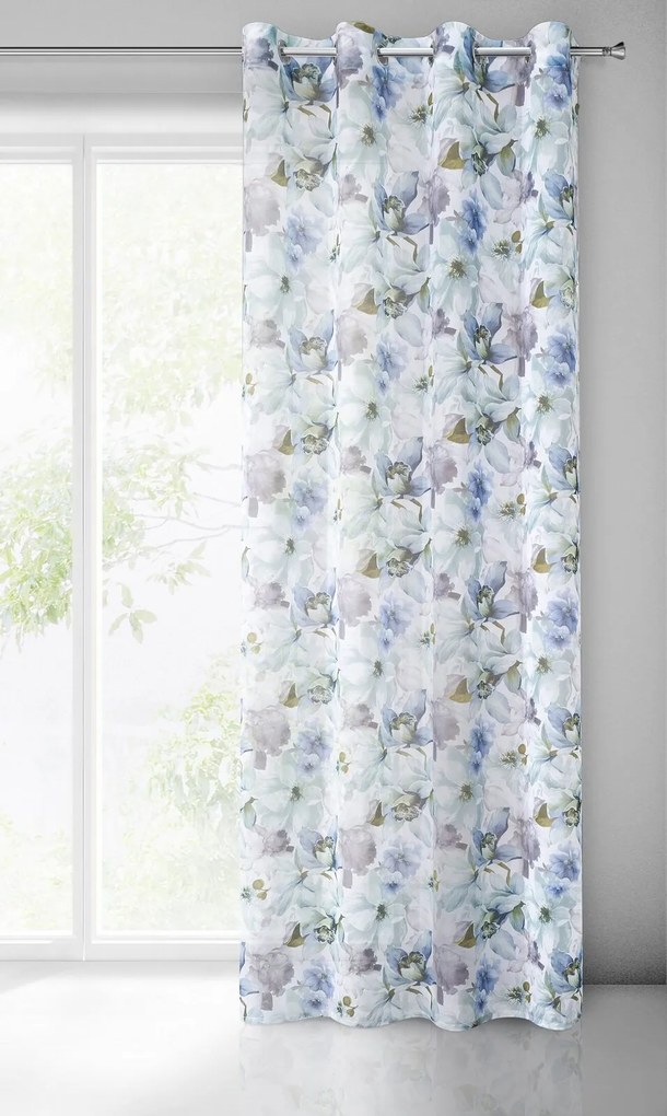 ZÁVES NA KRÚŽKOCH BELLA 140X250 CM VZOROVANÁ