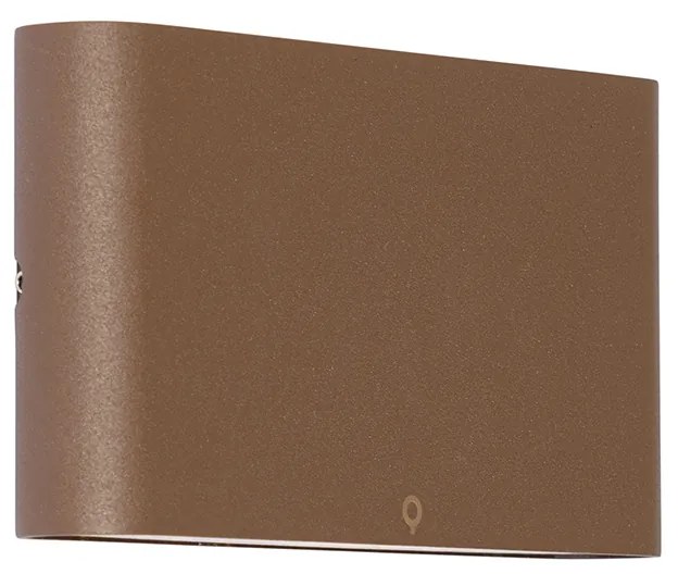 Moderná vonkajšia nástenná lampa hrdzavohnedá 17,5 cm vrátane LED IP65 - Batt