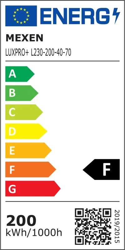 Mexen Luxpro LED reflektor, 200W, neutrálna - 4000K, 18000 lm, čierna - L230-200-40-70