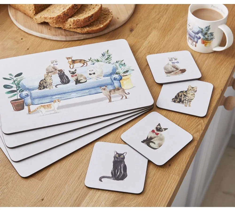Prestieranie a tácky v súprave 8 ks Curious Cats – Cooksmart ®