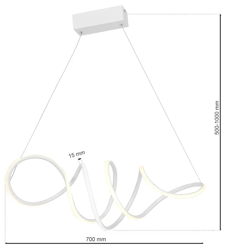 Závesné LED svietidlo Loca, 1x LED 56w, 4000k, w