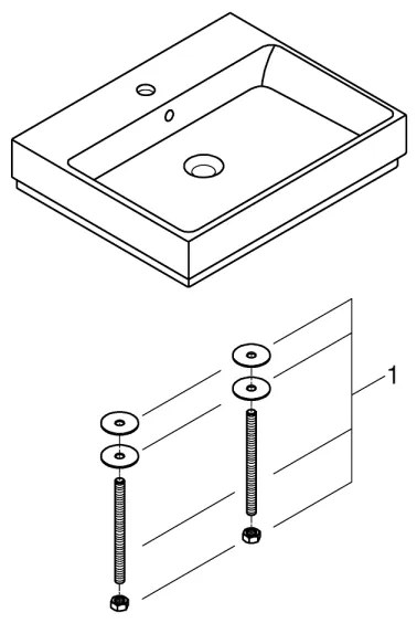 GROHE 3947700H - Umývadlo CUBE CERAMIC 600 × 490 mm keramika/biela