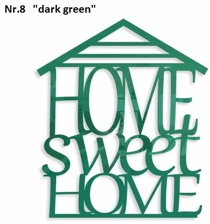 Home sweet home dekoračný nápis na stenu tmavohnedá