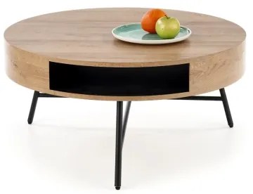 Konferenčný stolík CAMILA 41x80 cm zlatý dub/čierna