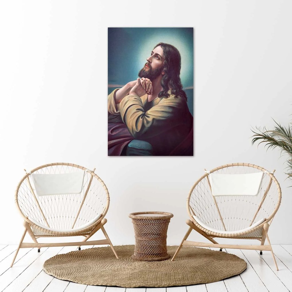 Gario Plagát Ježiš sa modlí Farba rámu: Čierna, Rozmery: 60 x 90 cm