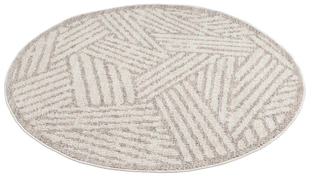 Dekorstudio Vintage okrúhly koberec CLASICO 9161 - béžový Priemer koberca: 120cm