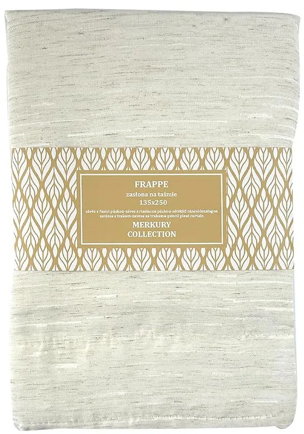 Záves na páske Frappe 135x250 natural Merkury Home